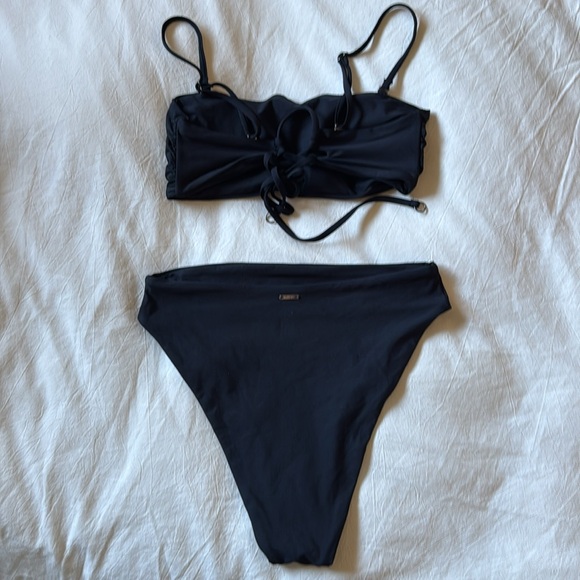 maaji Black Bikini with Palm Tree Embellishments - Picture 2 of 4